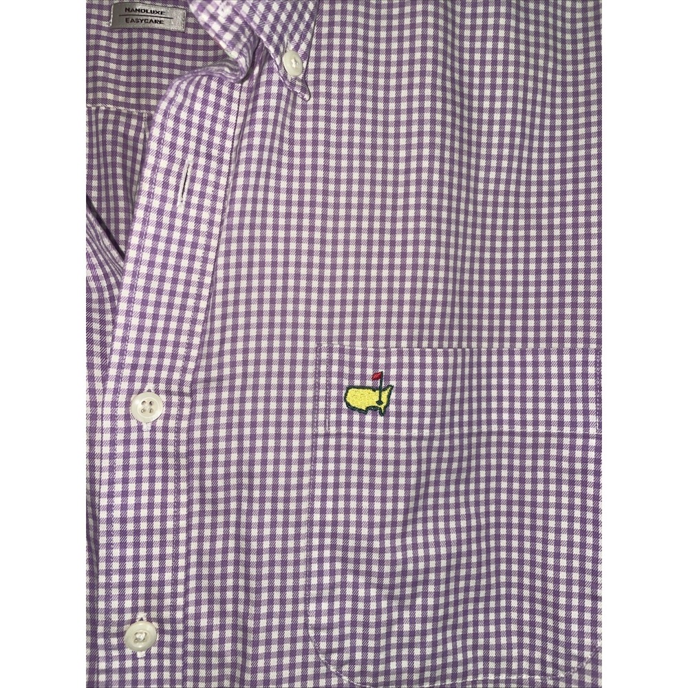 Masters Peter Millar XL Purple Button Down Long Sleeve - Picture 2 of 4